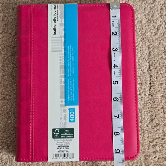 Faux leather pink notebook journal - Picture 4 of 6
